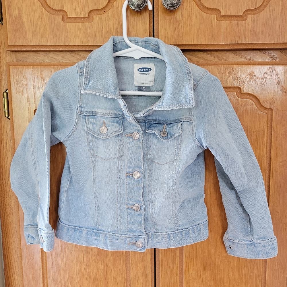 Old Navy Light Blue Denim Jacket for Kids, Size: 3T
